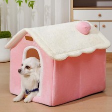 Dog House Indoor Memory Sponge, Foldable Dog House Kennel Bed Mat with Cushio...