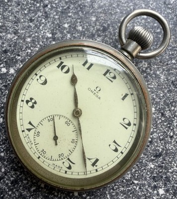 1940s Omega Open Face Pocket Watch Repair Project Ref 1149