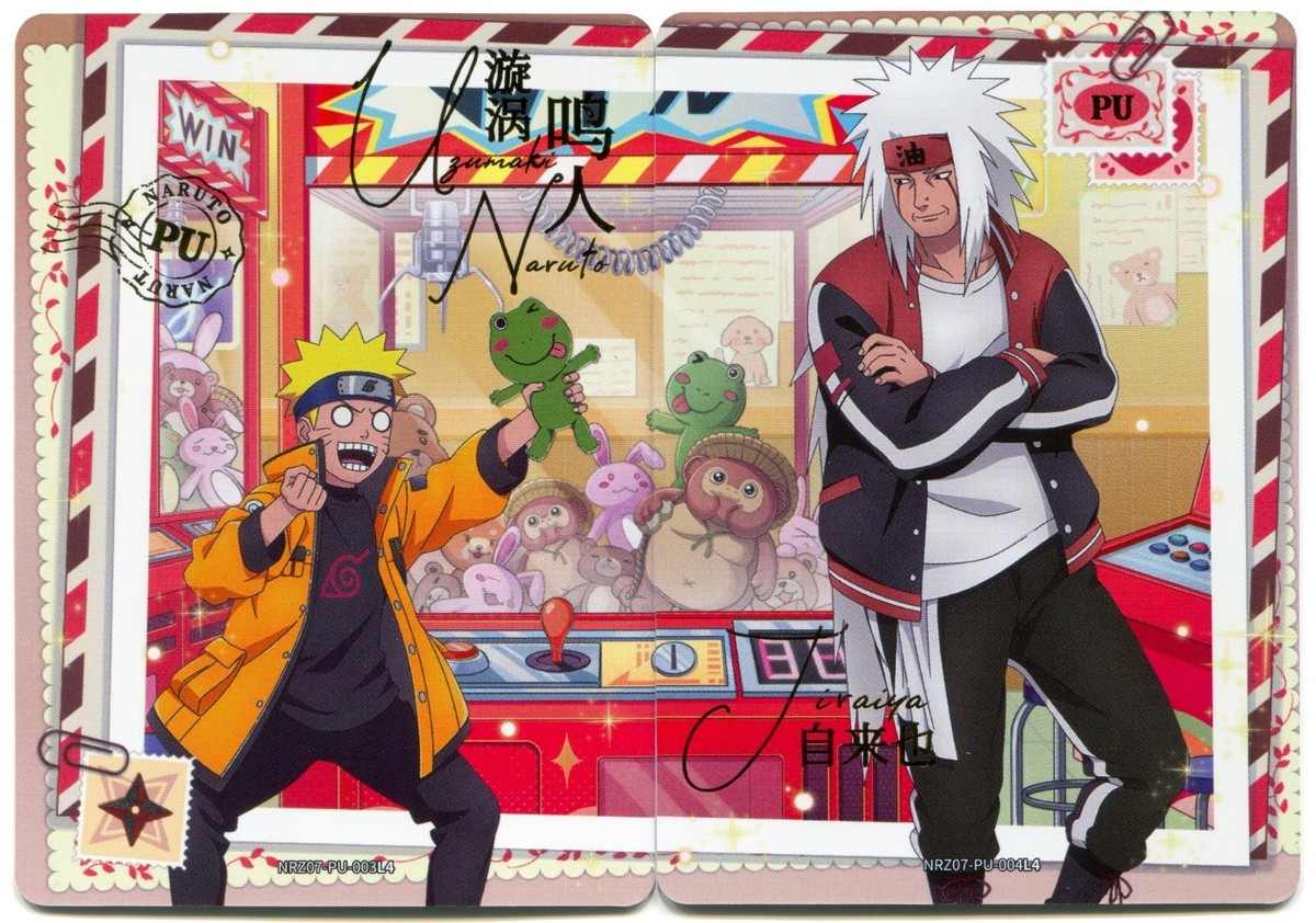 Naruto Uzumaki & Jiraiya Naruto Kayou PU-003 & PU-004 Anime Cards