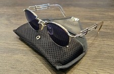 John Paul Gaultier Vintage Sunglasses 56-0174 Blue Lens Made in Japan Steampunk