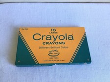 Vtg Binney Smith No.336 Crayola Crayons Different Brilliant Colors Large 16ct