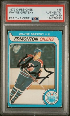 1979 O-PEE-CHEE #18 Wayne Gretzky Signed Rookie Card PSA 10 GEM