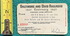 1927 Baltimore & Ohio Railroad Pass Western Lines Employee B&O Railway Centenary — photo 1