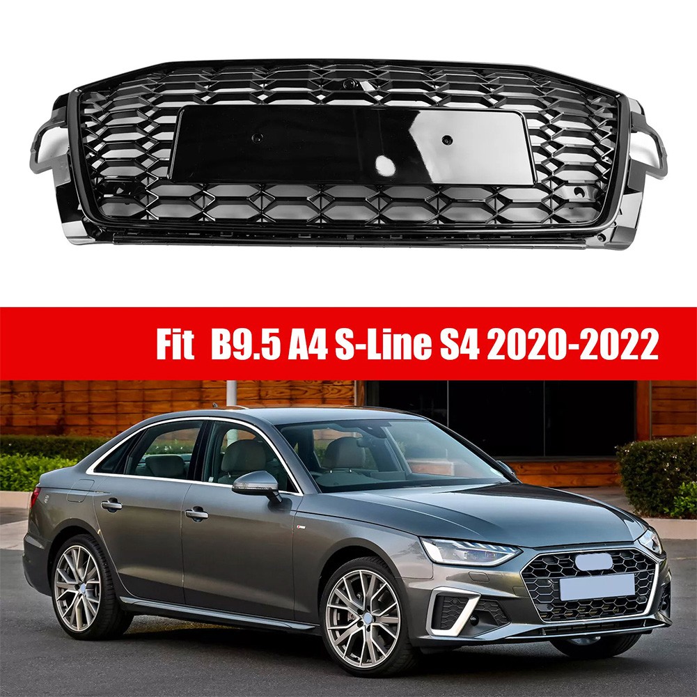 RS4 Style Front Bumper Grill Grille 8W0853651D For Audi A4 S4 B9.5 2020-2022
