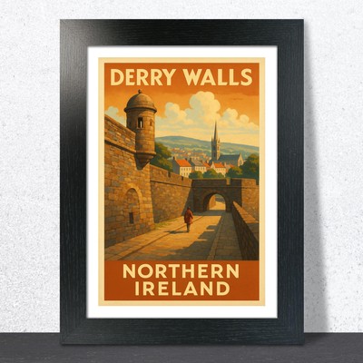 Derry Walls Reiseposter