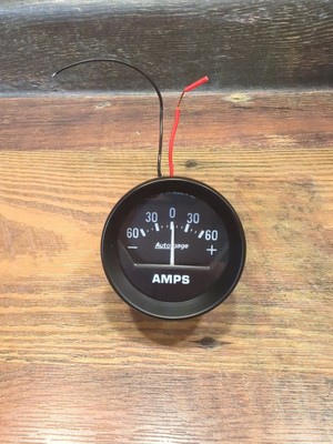 AutoMeter Autogage Ammeter Gauge, 0-60 Amps,  2.3125 in. Diam, W/Hardware