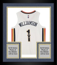 Framed Zion Williamson Pelicans Signed 2021-2022 Nike Mixtape Swingman Jersey