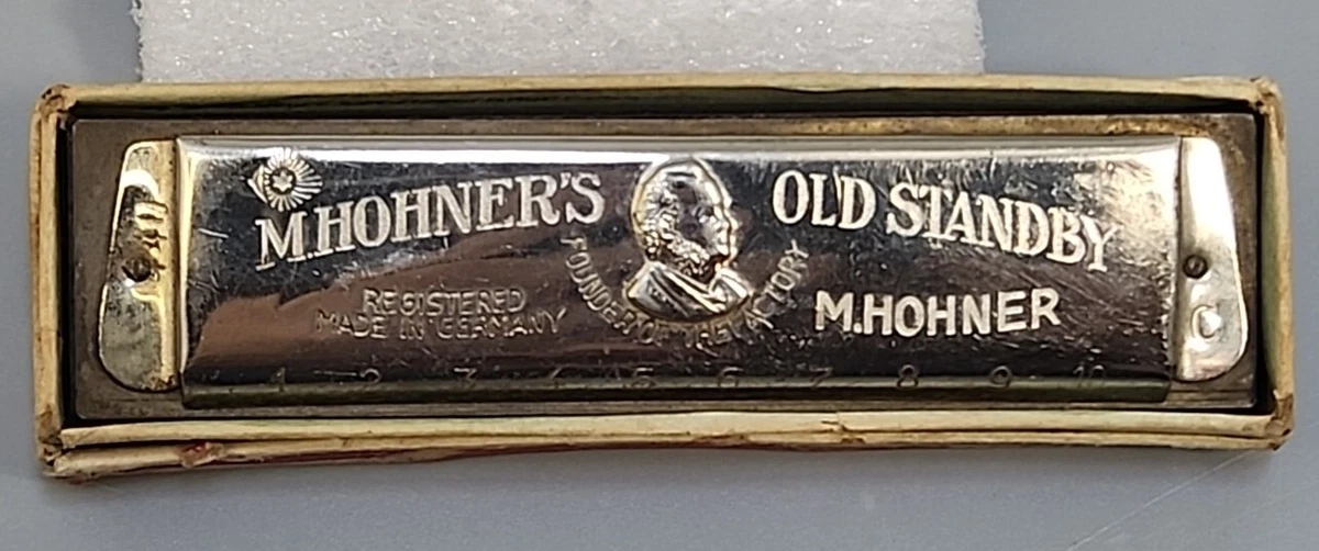 Vintage M Hohner Harmonica Old Standby 440 Key Of C Made In Germany