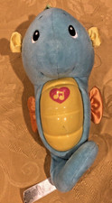 Fisher Price Soothe Glow Seahorse Blue 2012 Classical Music Nite Light Ocean.