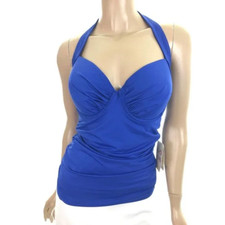 Tommy Bahama Blue Tankini Swim Top Size XS/TP DD Full Coverage Molded Cup Bra
