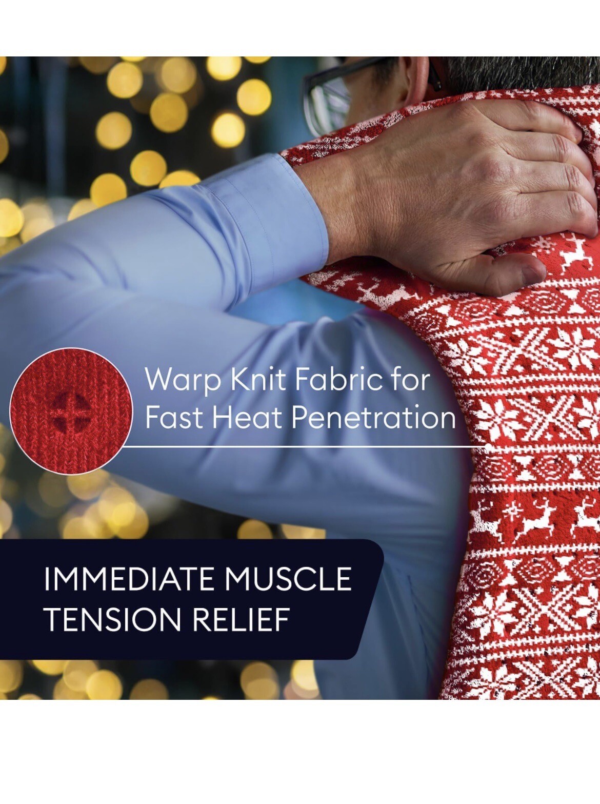 XL Heating Pad for Lower Back Pain & Period Cramps Relief Christmas Gift