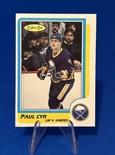 1986-87 O-Pee-Chee Paul Cyr Rookie Card #200 Buffalo Sabres Sharp Card!