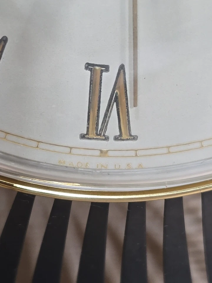 Vintage MCM 1960s Westclox Orbit Wall Clock 12” Cartwheel Brass Made USA Tested - Image 3 of 4