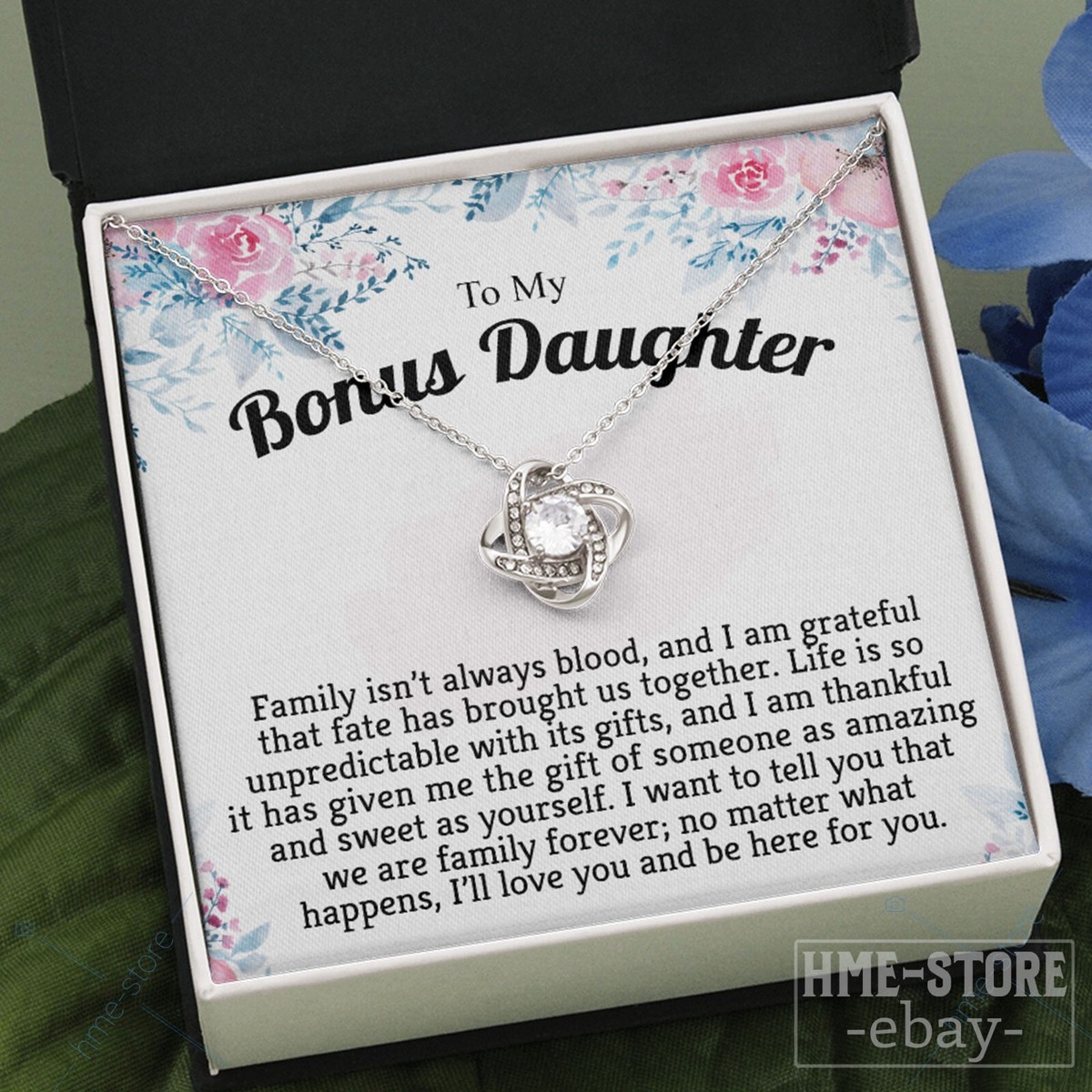 Love Knot Bonus Daughter Necklace Stepdaughter Adopted Step