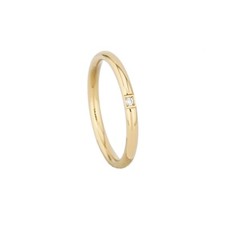 Ring Edelstahl mit Zirkonia schlicht Farbe Silber oder Gold