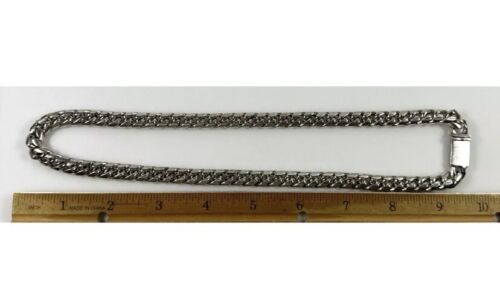 Mexico Sterling Silver Vintage Curb Link Chain 20" Long 135g Heavy - Picture 7 of 12