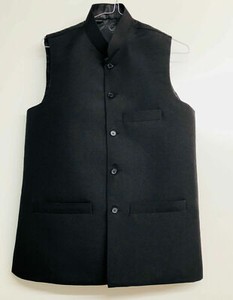 black collared waistcoat