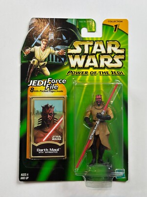 STAR WARS Power of the Jedi DARTH MAUL Sith Apprentice w/ force file POTJ