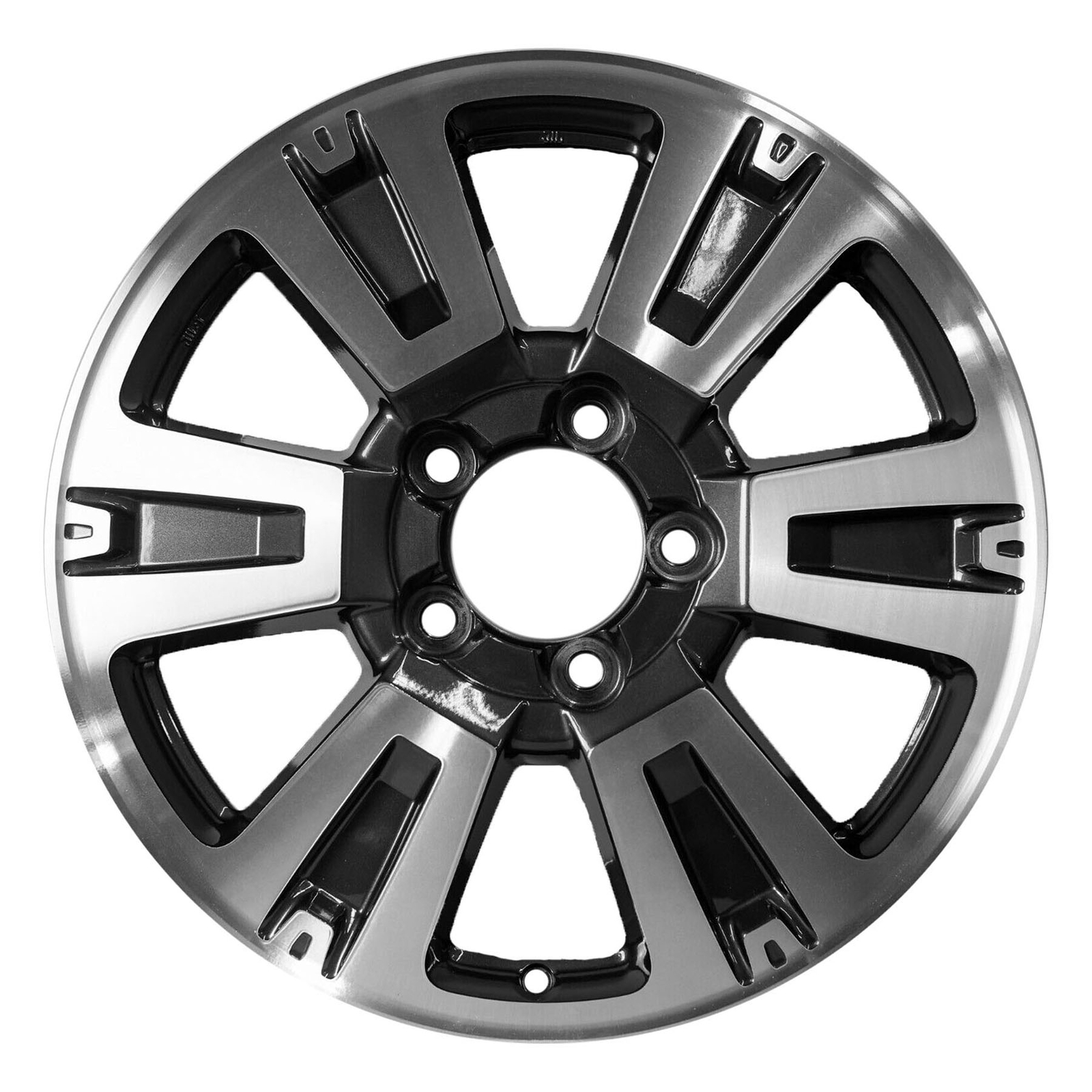 Refurbished 20'' Machined and Painted Dark Charcoal Aluminum Wheel
