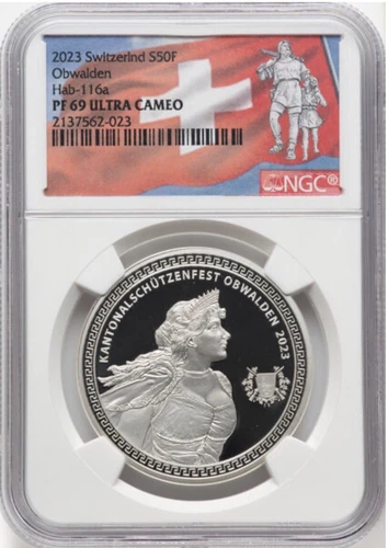 NGC PR69, Switzerland 2023 Swiss Obwalden Shooting Festival Hab-116a, O