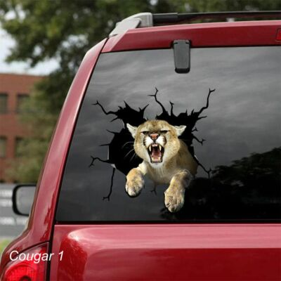 #ad LARGE SIZED CAR DECALS COUGAR 4 CHOICES $13.50