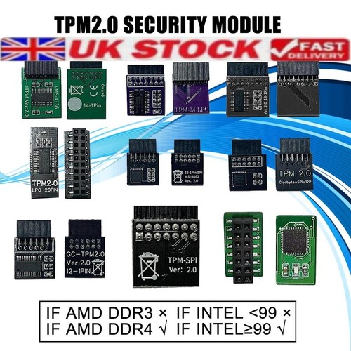 Tpm-2.0 Security Module Supports Multi-brand Motherboards 12 18 20-1pin 1 UK