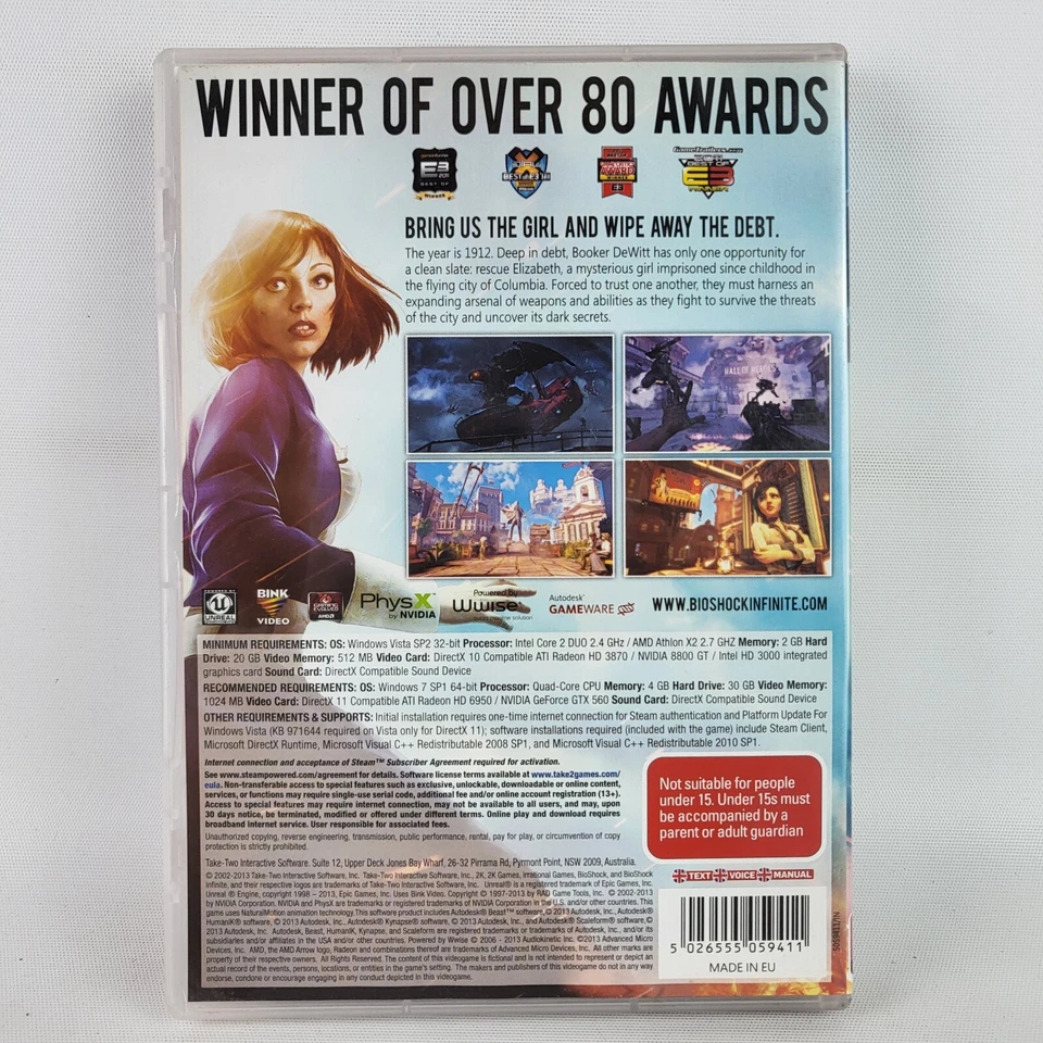 PC DVD ROM - Bio shock Infinite - Irrational Games - 2k Games - Image 2 of 3