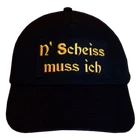 Baseball cap embroidered with slogan...N'shit I have to... Black (755-2)