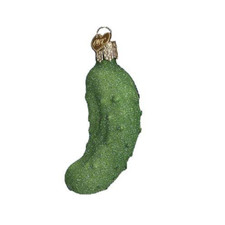Old World Christmas Blown Glass Ornament for Christmas Tree, Glistening Pickle