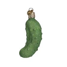 Old World Christmas Blown Glass Ornament for Christmas Tree, Glistening Pickle