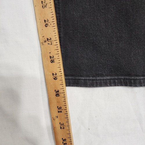 Topman Jeans Women's 34R Black Denim Stretch Slim Fit Button-Fly Distressed - Picture 4 of 13