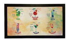 Bar Runners Cocktail Recipes Home or Pub Bar Mats Mens Gift Idea