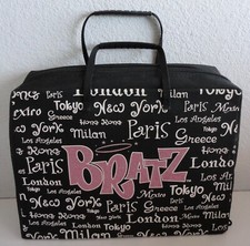 BRATZ World Tour Doll Travel Carrying Case Bag Black Pink Sparkle 2003