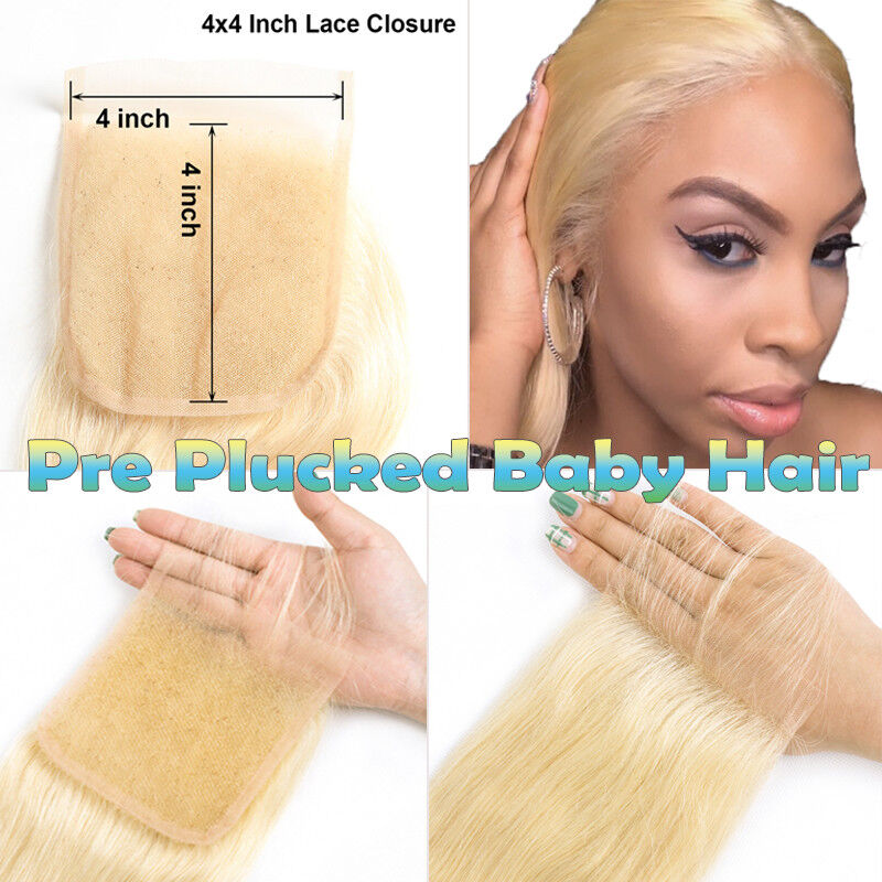 100% Human Hair Extensions BLONDE Virgin hair Weave Weft Thick 3 Bundles Wavy 9A Nowa klasyka
