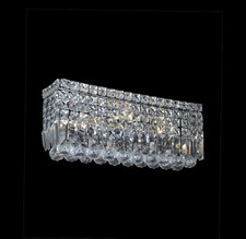 New 4-Lights Contemporary CRYSTAL Wall Sconce In Chrome W:18"xH:6.5"xE:4.5"