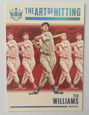 Ted Williams 2021 Diamond Kings DK The Art of Hitting HOLO BLUE #AOH-1 #'d /99