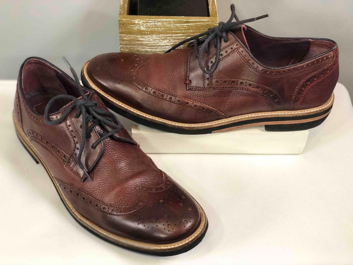 TED BAKER Archerr 2 Tan Brown Leather Wingtip Brogue Dress 