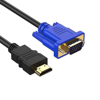 J17 HDMI auf VGA Kabel Stecker auf Stecker Adapter DVD Player zu TV Monitor 1,8m
