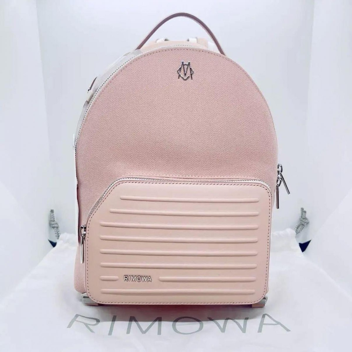 RIMOWA NEVER STILL Backpack DESERT ROSE Pink Leather 12 x 8.6 x 