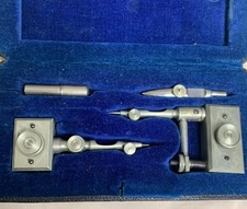 Vtg Staedtler Compass Drafting Tools Set 45/10 Felt Lined Case Made in Germany