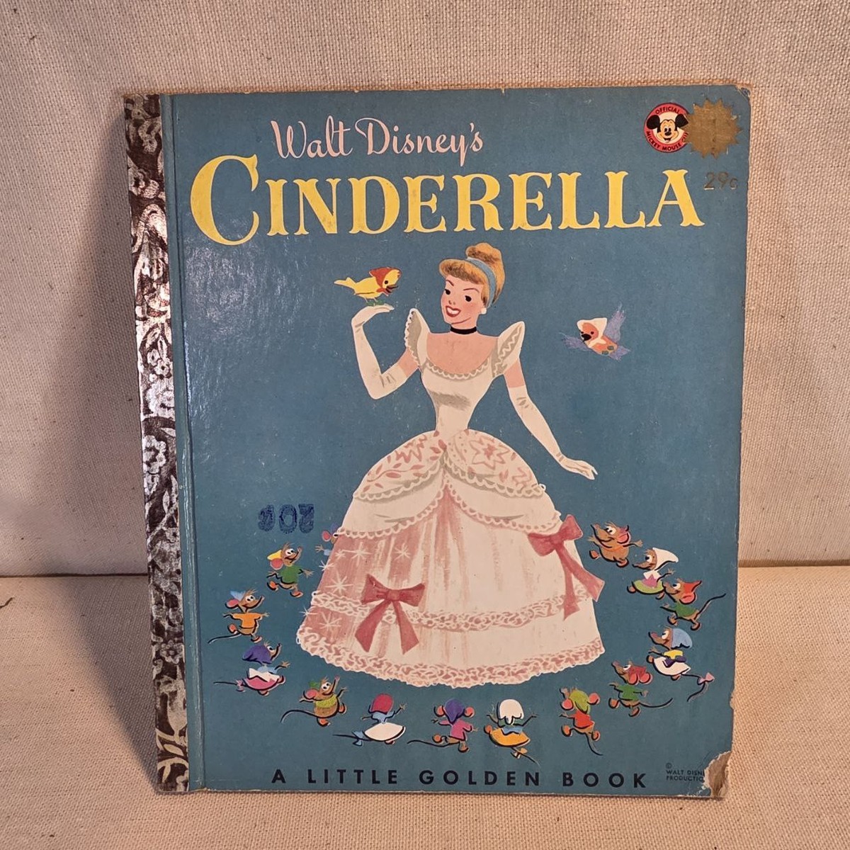 Vintage 1959 Little Golden Book Walt Disney Cinderella #103 018614