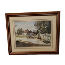 🖼️ Vintage St Michael “Eynsford Bridge” Rowland Hilder Framed Print 🖼️
