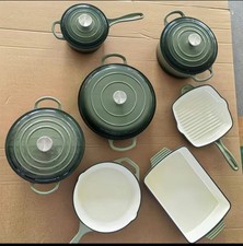 11pcs Enamel Non-Stick Cast Iron Cookware&Lids Set Grill,Bakeware,Oven,Induction