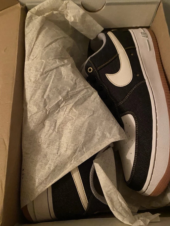 Size 12 - Nike Air Force 1 '07 Low Black Denim - Image 2 of 4