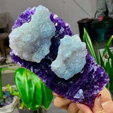 2.39LBRare Purple Green blue cubic fluorite mineral crystal sample/Zhejiang