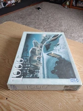 MOONLIGHT PROWLER 1000 Piece Wolf  Puzzle  NEW SEALED FX Schmid 1997