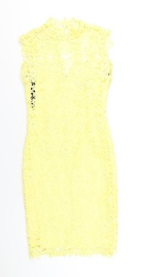 Paper Doll Productions Damen gelb Polyester figurbetont Größe 8 Stehkragen Reißverschluss