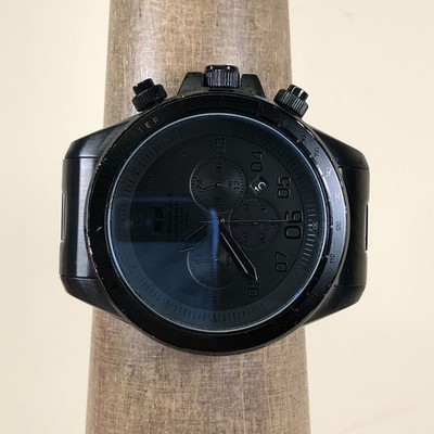 Vestal ZR-3 Men ZR3018 Dress Chronograph Black Tone Quartz 50mm Watch 7 1/2''