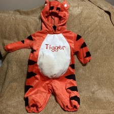 Disney Tigger Baby Halloween Costume 6-9 Month One Piece Hooded Zippered NWOT