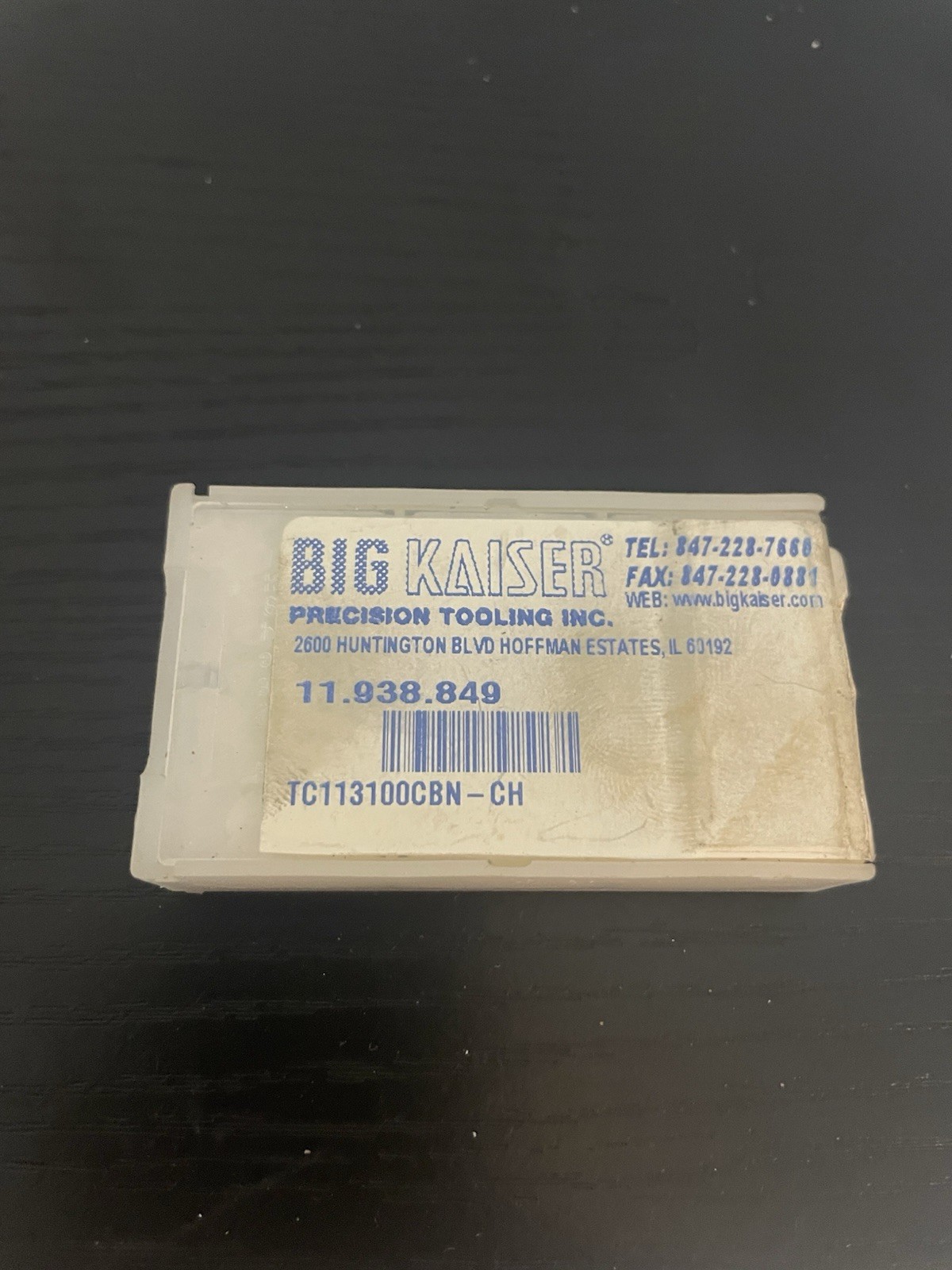 1PC BIG KAISER 11.938.849 CARBIDE TURNING INSERT PCD TIPPED DIAMOND